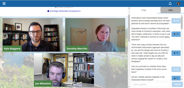 screenshot of virtual conference plenary session